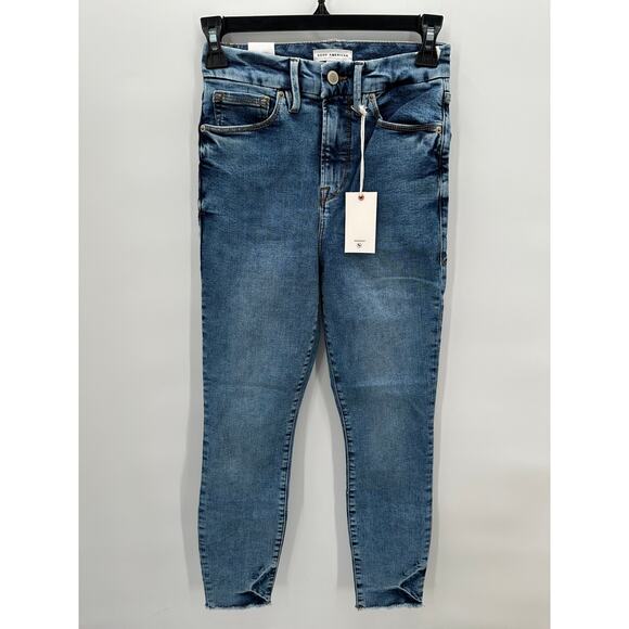 GOOD AMERICAN NWT Good Waist Crop in Blue633 // 0 - Picture 5 of 14